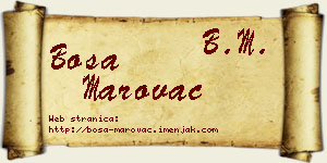 Bosa Marovac vizit kartica